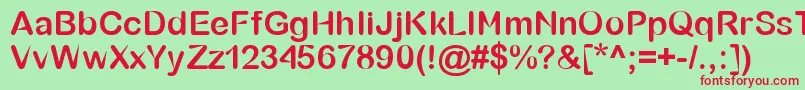 BubbleSharp Font – Red Fonts on Green Background