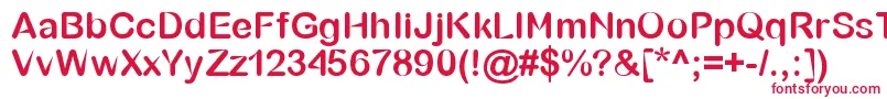 BubbleSharp Font – Red Fonts on White Background