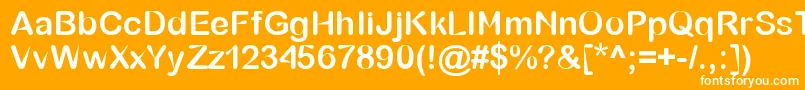BubbleSharp Font – White Fonts on Orange Background