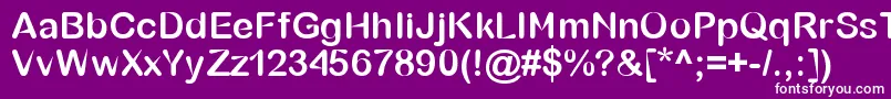 BubbleSharp Font – White Fonts on Purple Background
