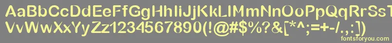 BubbleSharp Font – Yellow Fonts on Gray Background
