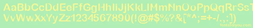 BubbleSharp Font – Yellow Fonts on Green Background