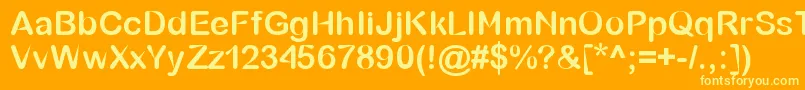 BubbleSharp Font – Yellow Fonts on Orange Background