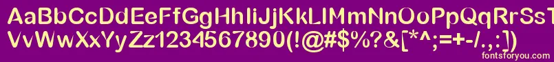 BubbleSharp Font – Yellow Fonts on Purple Background