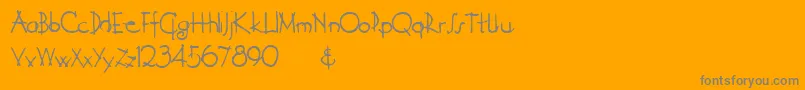 Derelict Font – Gray Fonts on Orange Background