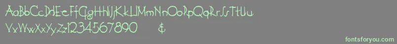 Derelict Font – Green Fonts on Gray Background