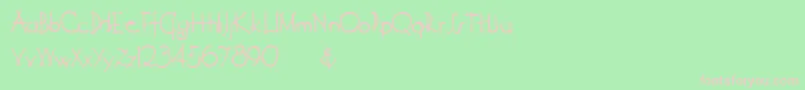 Derelict Font – Pink Fonts on Green Background
