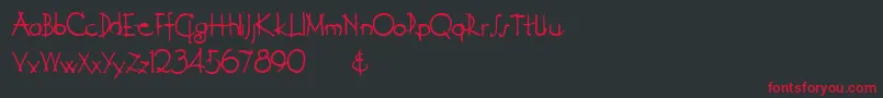 Derelict Font – Red Fonts on Black Background