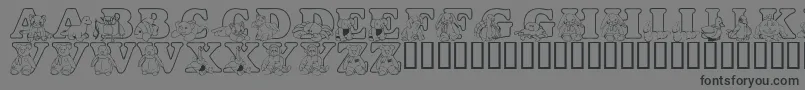 LmsTyBuddies Font – Black Fonts on Gray Background