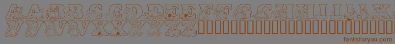 fuente LmsTyBuddies – Fuentes Marrones Sobre Fondo Gris