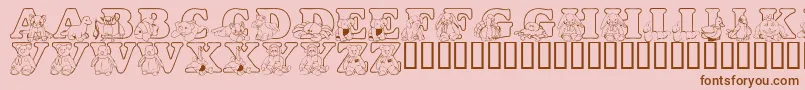 LmsTyBuddies Font – Brown Fonts on Pink Background