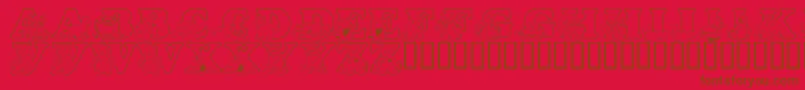 Police LmsTyBuddies – polices brunes sur fond rouge