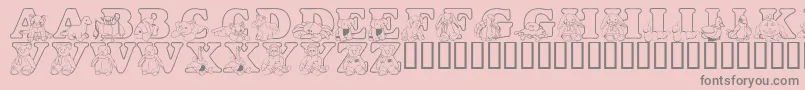 LmsTyBuddies Font – Gray Fonts on Pink Background