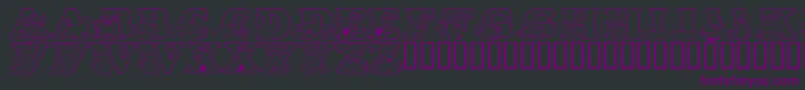 LmsTyBuddies-Schriftart – Violette Schriften auf schwarzem Hintergrund