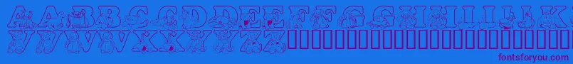 LmsTyBuddies-fontti – violetit fontit sinisellä taustalla