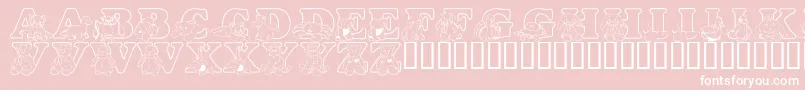 フォントLmsTyBuddies – ピンクの背景に白い文字