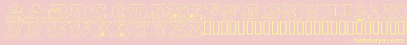Подробнее о шрифте LmsTyBuddies Шрифт LmsTyBuddies – жёлтые шрифты на розовом фоне