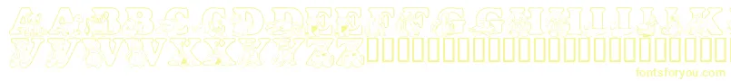 Шрифт LmsTyBuddies – жёлтые шрифты