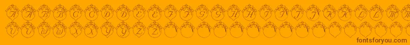 fuente LmsHowLovelyAreThyBranches – Fuentes Marrones Sobre Fondo Naranja