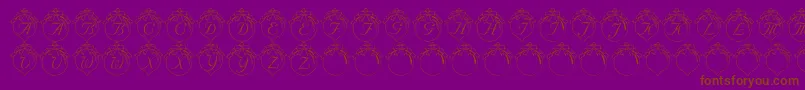 LmsHowLovelyAreThyBranches Font – Brown Fonts on Purple Background
