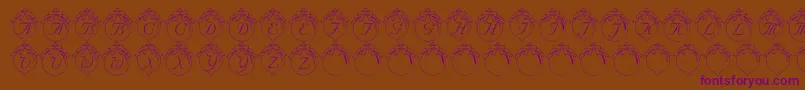 LmsHowLovelyAreThyBranches Font – Purple Fonts on Brown Background