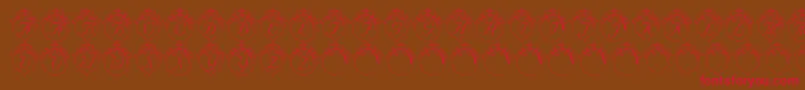 LmsHowLovelyAreThyBranches Font – Red Fonts on Brown Background