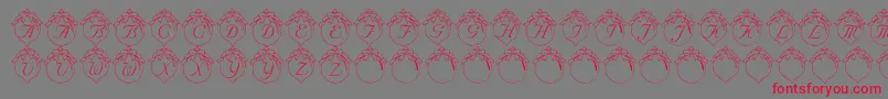 LmsHowLovelyAreThyBranches Font – Red Fonts on Gray Background