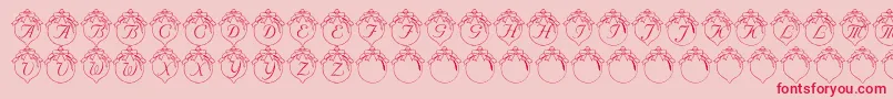 Police LmsHowLovelyAreThyBranches – polices rouges sur fond rose