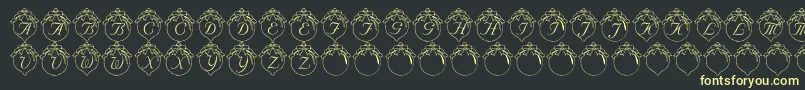 LmsHowLovelyAreThyBranches Font – Yellow Fonts on Black Background