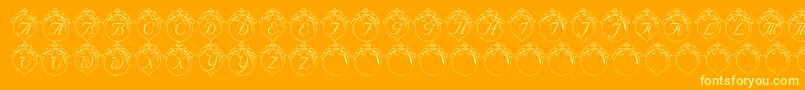 LmsHowLovelyAreThyBranches Font – Yellow Fonts on Orange Background