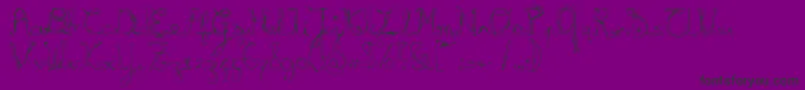 フォントBurnl – 紫の背景に黒い文字