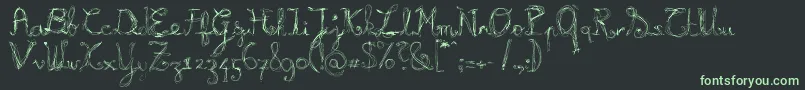 Burnl Font – Green Fonts on Black Background