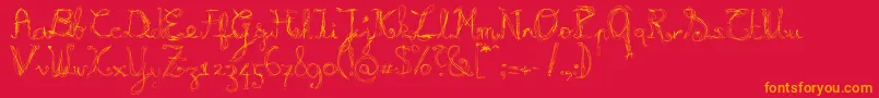 Burnl Font – Orange Fonts on Red Background