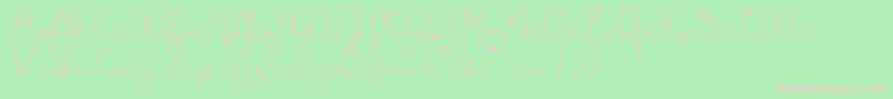 Burnl Font – Pink Fonts on Green Background