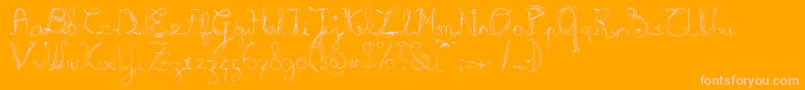 Burnl Font – Pink Fonts on Orange Background