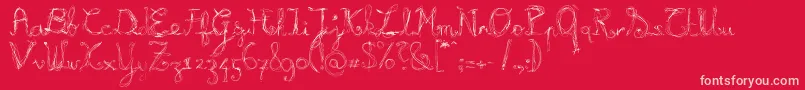 Burnl-Schriftart – Rosa Schriften auf rotem Hintergrund