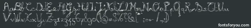 フォントBurnl – 黒い背景に白い文字