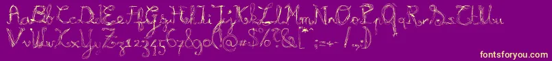 Burnl Font – Yellow Fonts on Purple Background