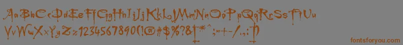 Rebuffed Font – Brown Fonts on Gray Background