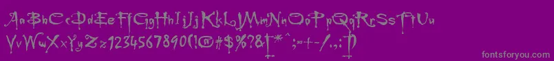 Rebuffed Font – Gray Fonts on Purple Background