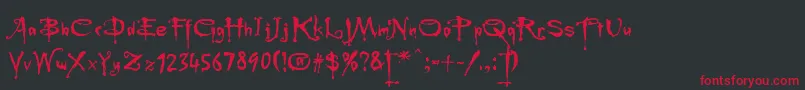 Rebuffed Font – Red Fonts on Black Background