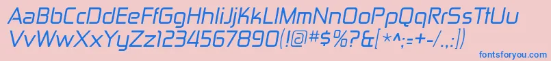 Шрифт ZektonrgItalic – синие шрифты на розовом фоне