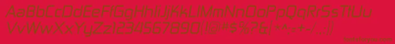 ZektonrgItalic Font – Brown Fonts on Red Background