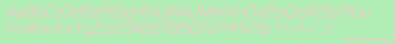 ZektonrgItalic Font – Pink Fonts on Green Background