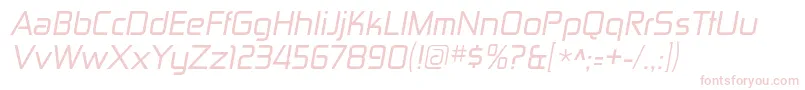 ZektonrgItalic Font – Pink Fonts on White Background