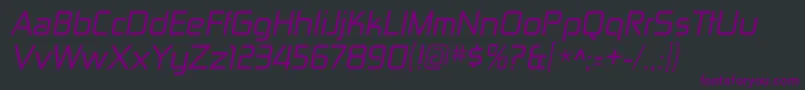 ZektonrgItalic Font – Purple Fonts on Black Background