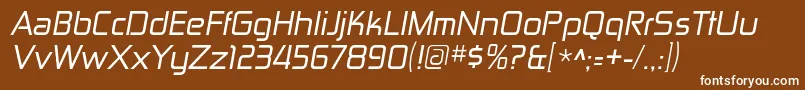 ZektonrgItalic Font – White Fonts on Brown Background
