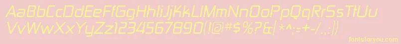 Police ZektonrgItalic – polices jaunes sur fond rose