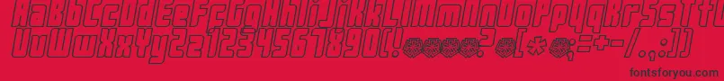 Push Font – Black Fonts on Red Background
