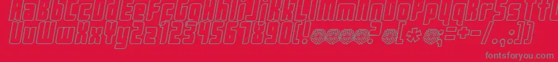 フォントPush – 赤い背景に灰色の文字